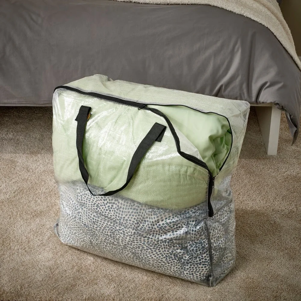 IKEA White Storage Bag with Black Handles